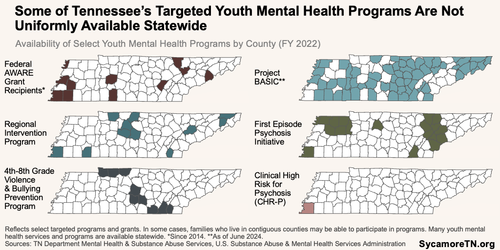Some of Tennessee’s Targeted Youth Mental Health Programs Are Not Uniformly Available Statewide